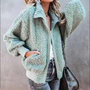 Pocketed Teddy Jacket